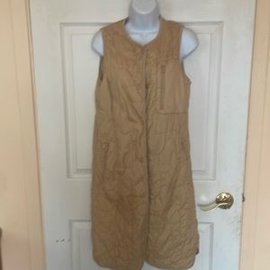 Lululemon Gold quilted long vest Size 2-4